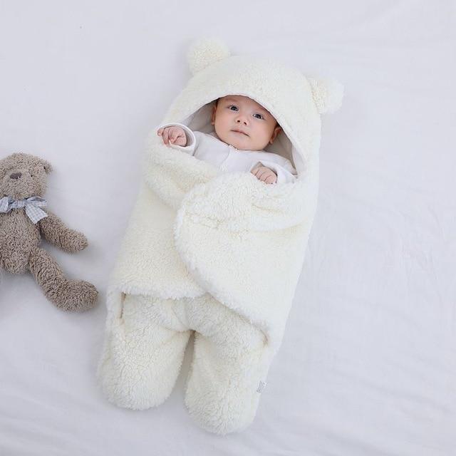 Cozy Baby Blanket for Newborns Soft Breathable Warm with Bear Ears 3