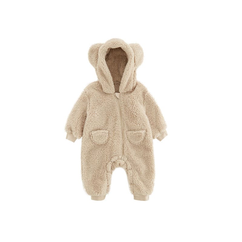 Soft Fleece Romper for Babies Cute Warm Breathable 4