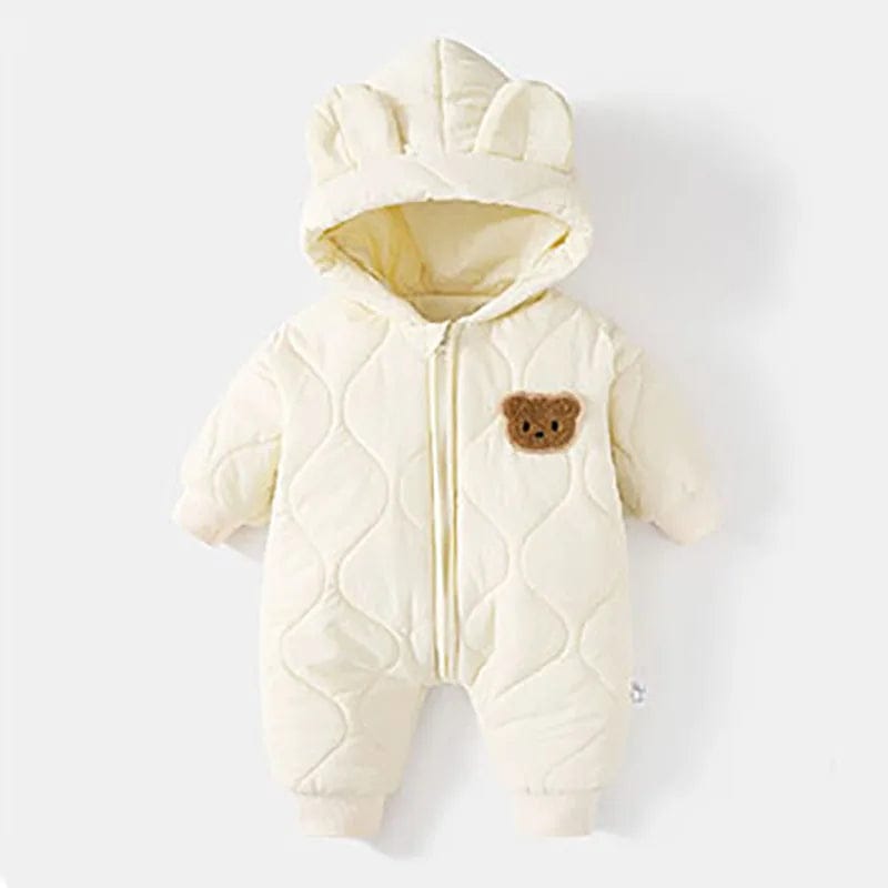 Cozy Baby Overall for Unisex Thickly Padded Winter Bear Design 2