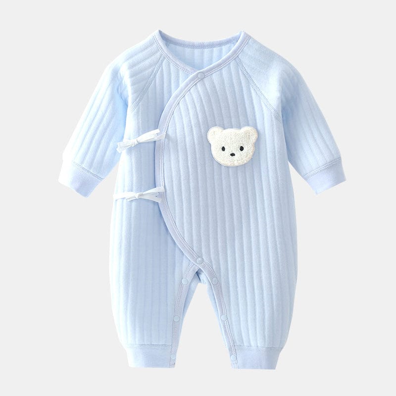 Soft Baby Romper for Newborns Spring Autumn Cute Bear Design 1