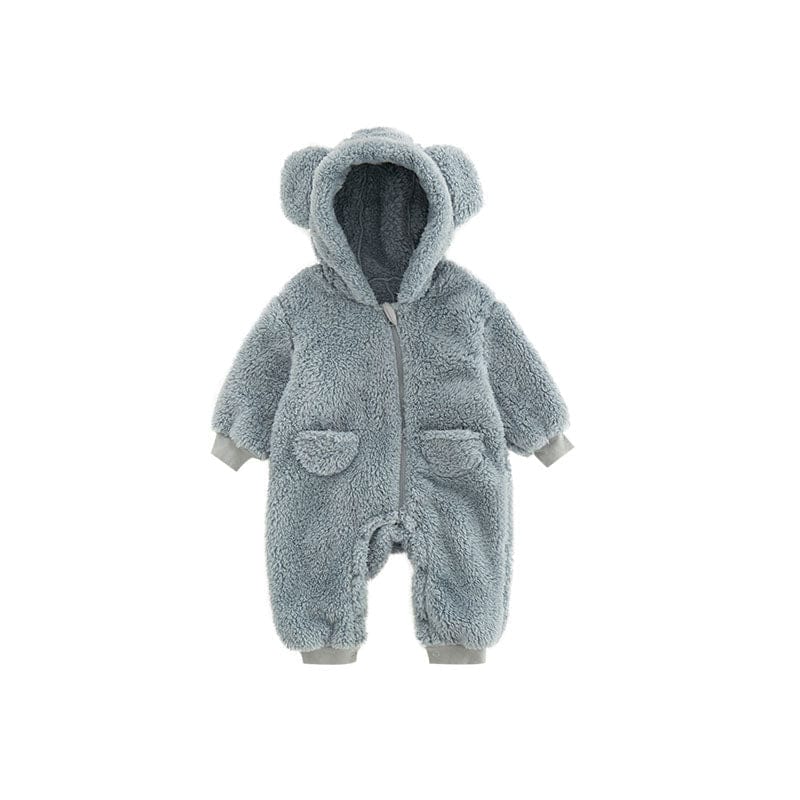 Soft Fleece Romper for Babies Cute Warm Breathable 2