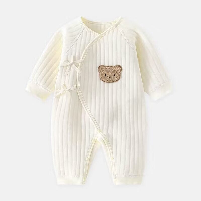 Soft Baby Romper for Newborns Spring Autumn Cute Bear Design 5