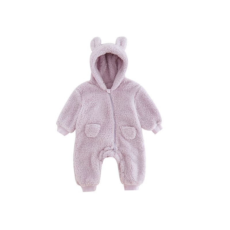 Soft Fleece Romper for Babies Cute Warm Breathable 5