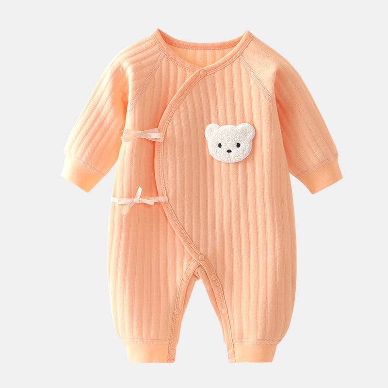 Soft Baby Romper for Newborns Spring Autumn Cute Bear Design 6