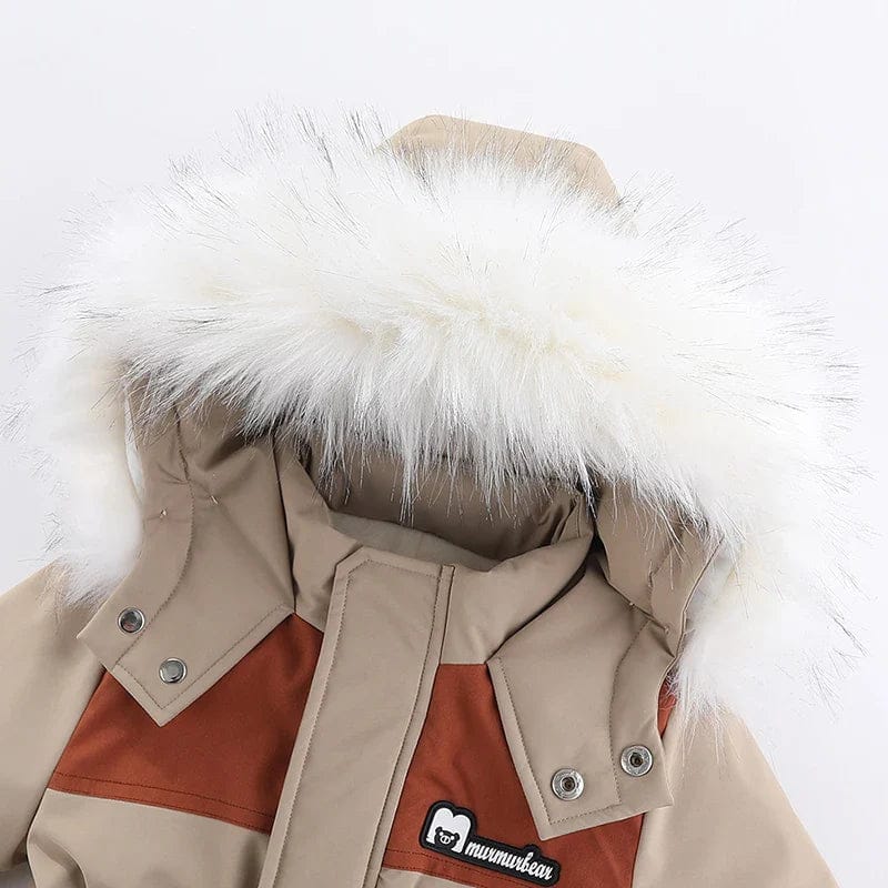 Warm Baby Overall for Toddlers Waterproof with Hood Winter Lightweight 3