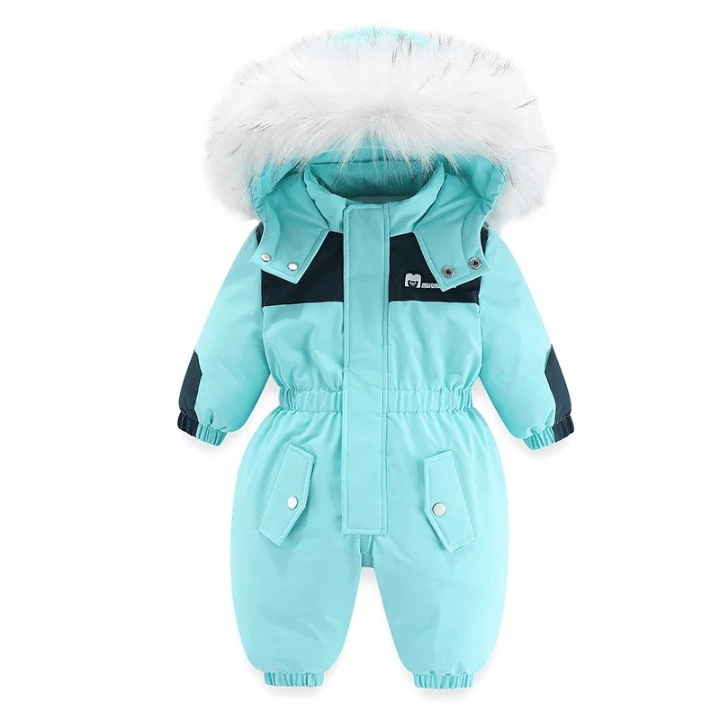 Warm Baby Overall for Toddlers Waterproof with Hood Winter Lightweight 2