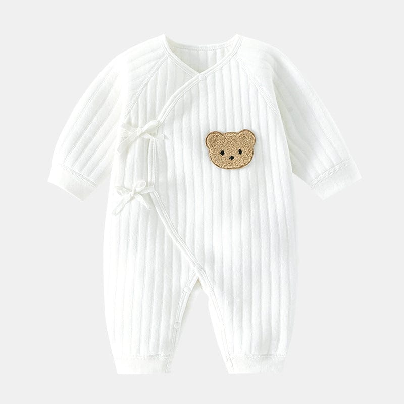 Soft Baby Romper for Newborns Spring Autumn Cute Bear Design 3