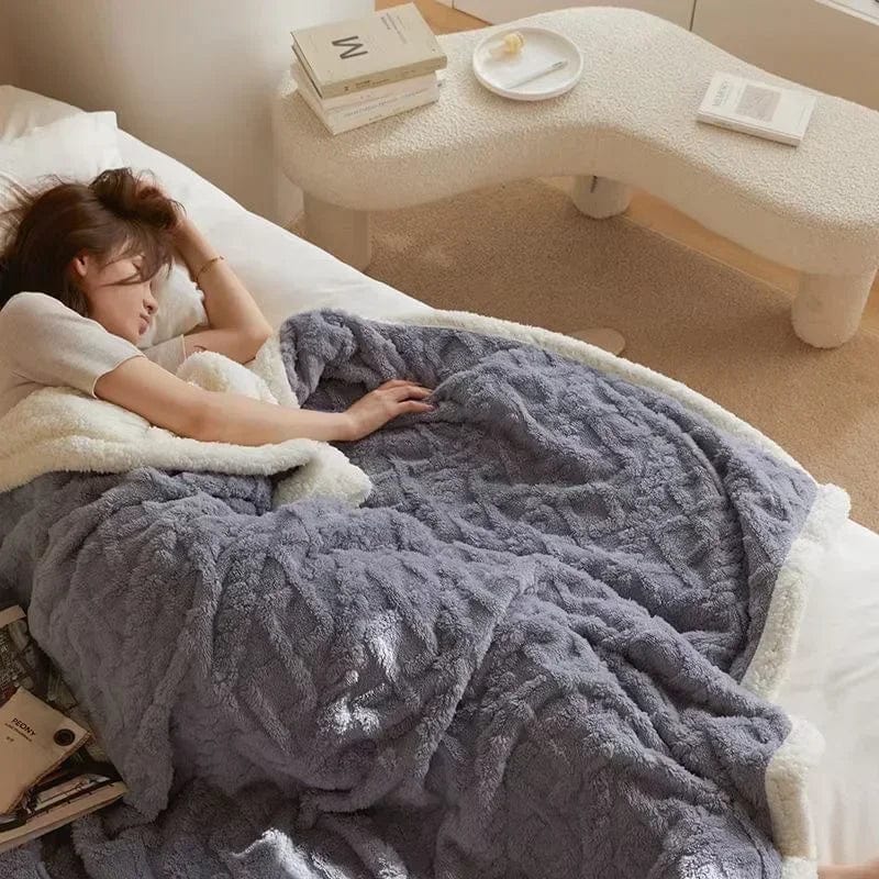 Cozy Fleece Blanket for Home Warm Breathable Winter 5