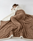 Kuschelige Decke für Unisex aus Mikrofaser und Lammwolle Winter wasserabweisend 1