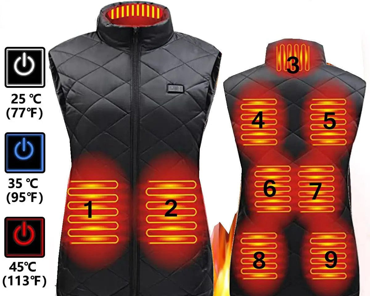 Elegant Heated Vest for Women flexible breathable autumn winter USB rechargeable 3