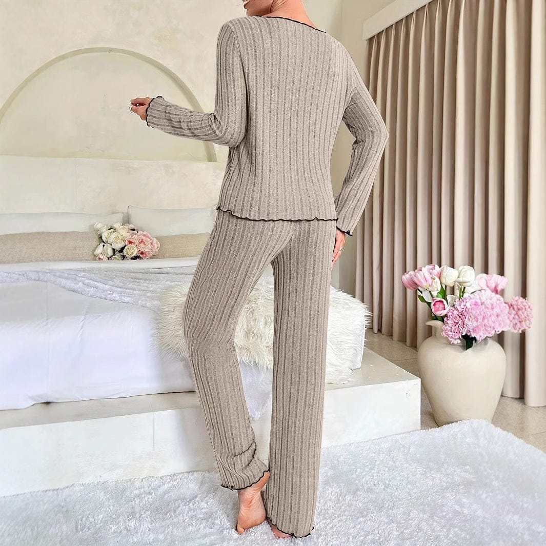 Elegant Cotton Pajama Set for Women Comfortable with Ruffles Relaxed Nights 5
