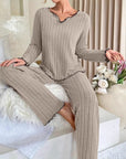 Elegant Cotton Pajama Set for Women Comfortable with Ruffles Relaxed Nights 2