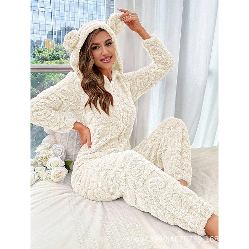 Cozy Fleece Jumpsuit for Women Warm Soft Comfortable Home 11