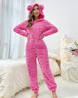 Cozy Fleece Jumpsuit for Women Warm Soft Comfortable Home 5