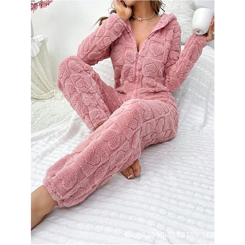 Cozy Fleece Jumpsuit for Women Warm Soft Comfortable Home 10