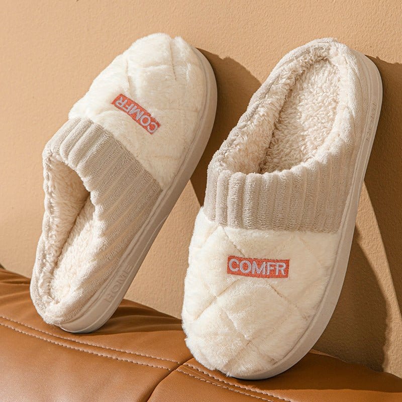 Warm Plush Slippers for Women Non-Slip Waterproof Winter 2