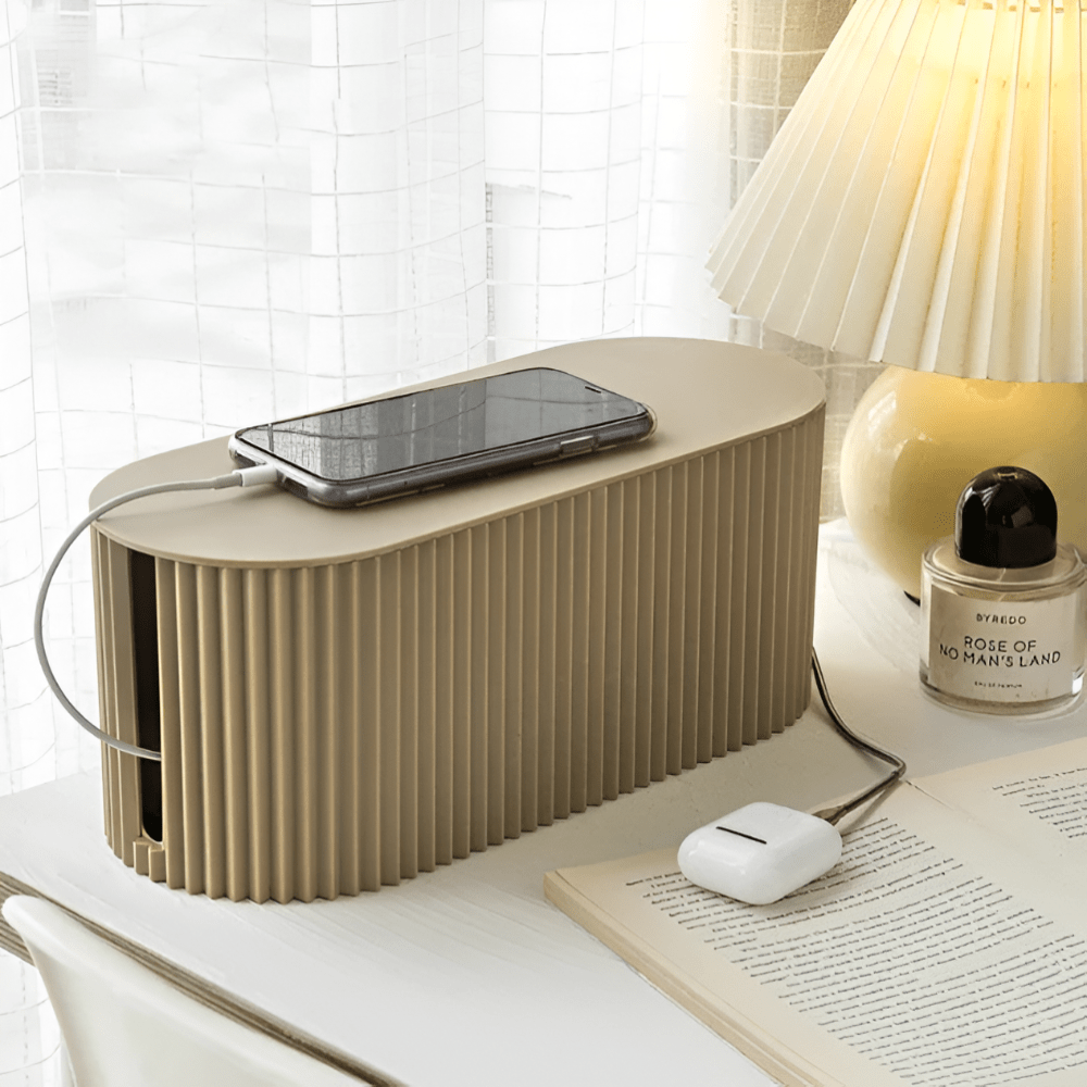 Stylish Cable Box for Home Office Heat Resistant Minimalist Design 5