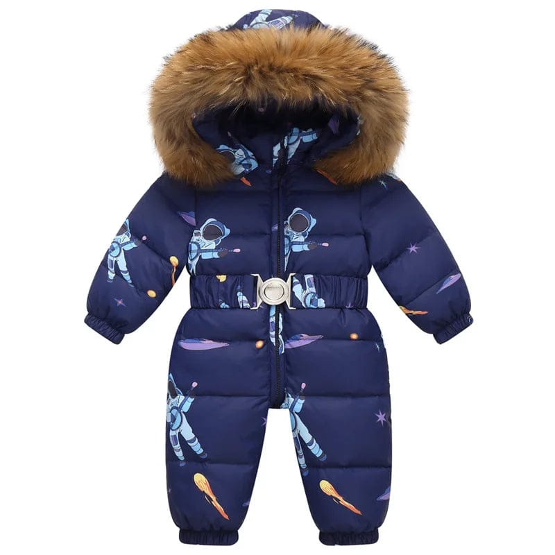 Warm Winter Overall for Kids waterproof with Hood elastic Waist 2