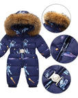 Warm Winter Overall for Kids waterproof with Hood elastic Waist 3