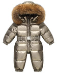 Warm Winter Overall for Kids waterproof with Hood elastic Waist 5