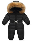 Warm Winter Overall for Kids waterproof with Hood elastic Waist 8
