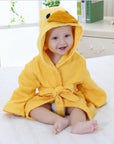 Soft Hooded Bathrobe for Kids Cotton Cute Animal Design 6