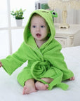 Soft Hooded Bathrobe for Kids Cotton Cute Animal Design 10
