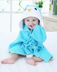 Soft Hooded Bathrobe for Kids Cotton Cute Animal Design 5