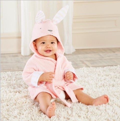 Soft Hooded Bathrobe for Kids Cotton Cute Animal Design 7