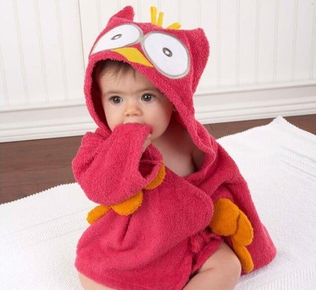Soft Hooded Bathrobe for Kids Cotton Cute Animal Design 9