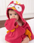 Soft Hooded Bathrobe for Kids Cotton Cute Animal Design 9