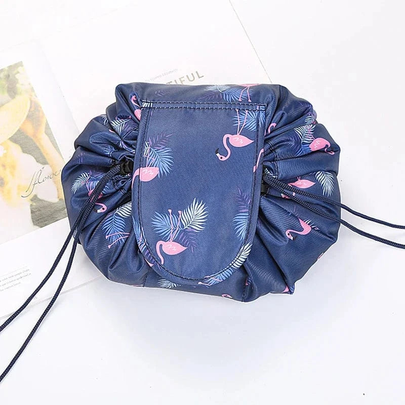 Pavoco Kosmetiktaschen Blauer Flamingo Luca wasserdichter Make-up Beutel für Damen kompakt