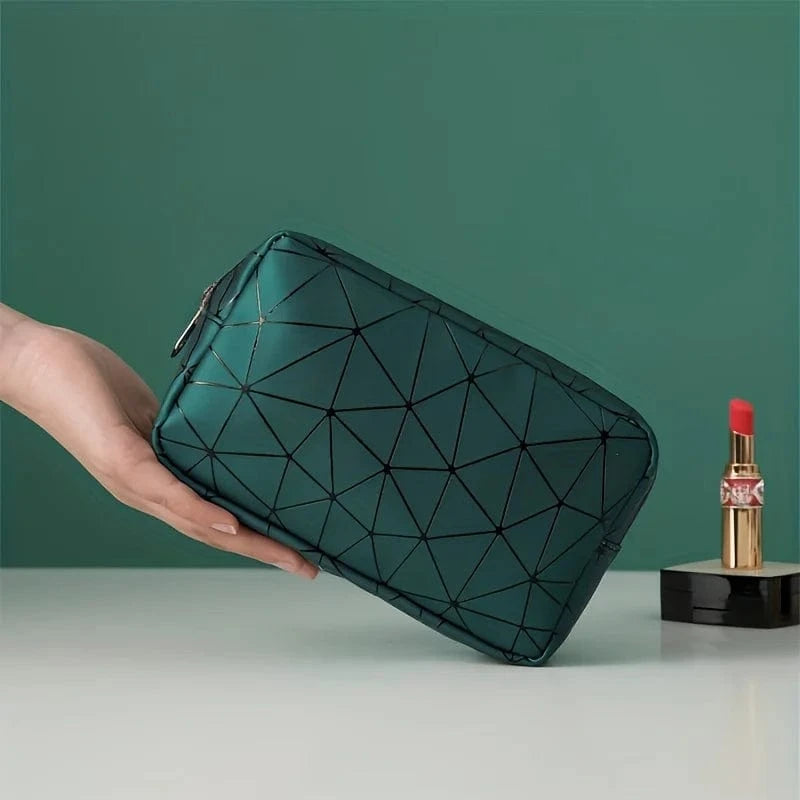 Pavoco Kosmetiktaschen & -etuis Grün Clara | leichter Make-up Tasche für Damen wasserabweisend