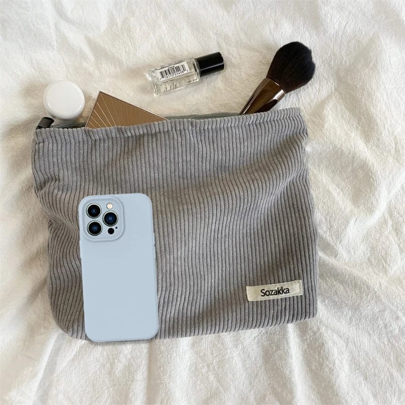 Pavoco Kosmetiktaschen Lena große Cord Kosmetiktasche für Damen robust