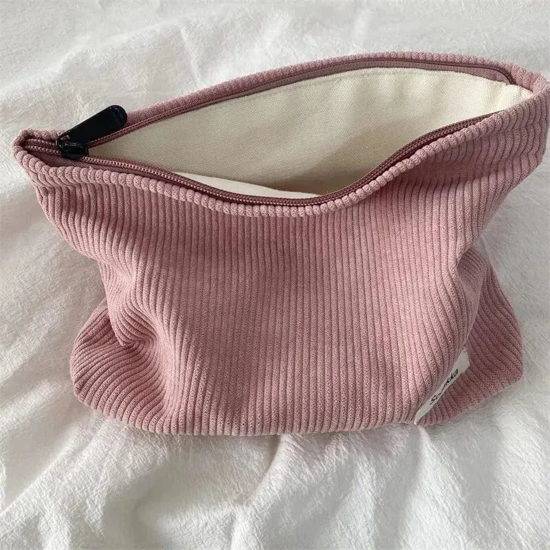 Pavoco Kosmetiktaschen Lena große Cord Kosmetiktasche für Damen robust
