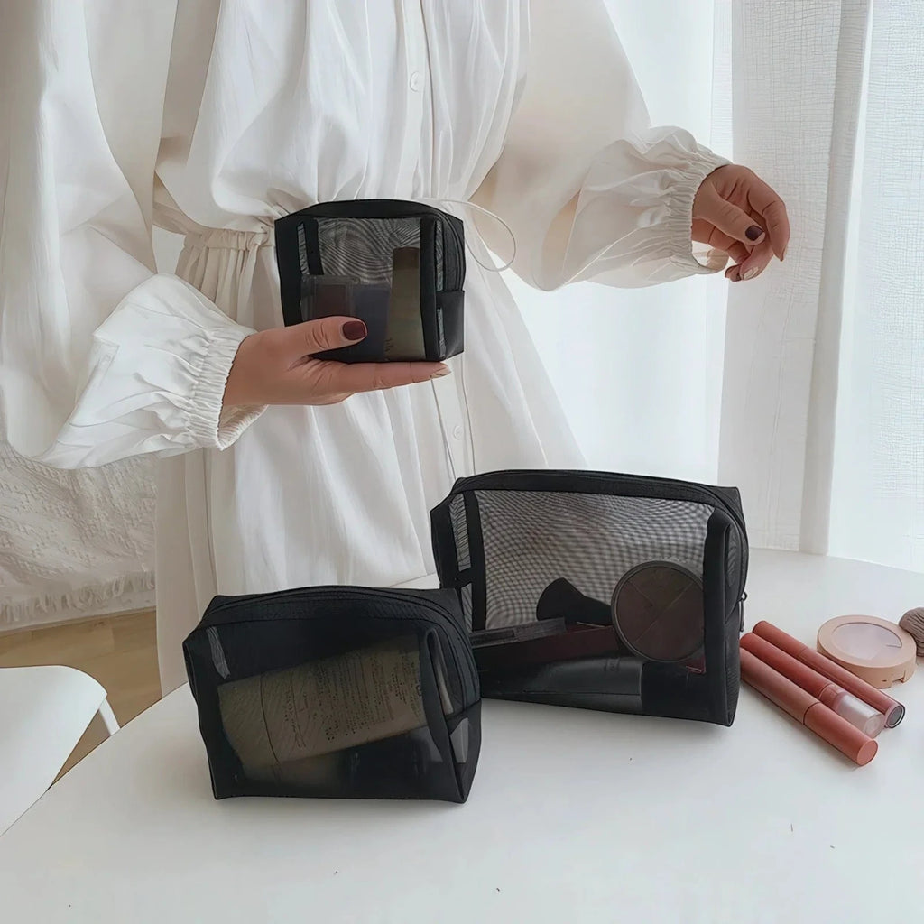 Pavoco Kosmetiktaschen Nora leichte Nylon Kosmetiktasche für Damen wasserabweisend
