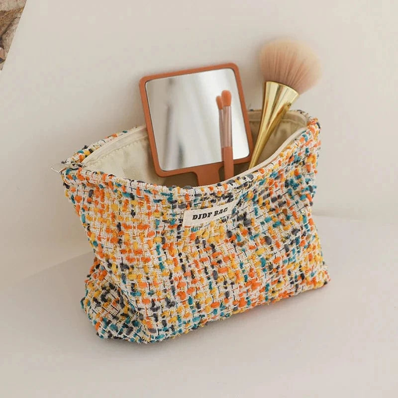 Pavoco Kosmetiktaschen Nora weiche Plüsch Kosmetiktasche für Damen geräumig