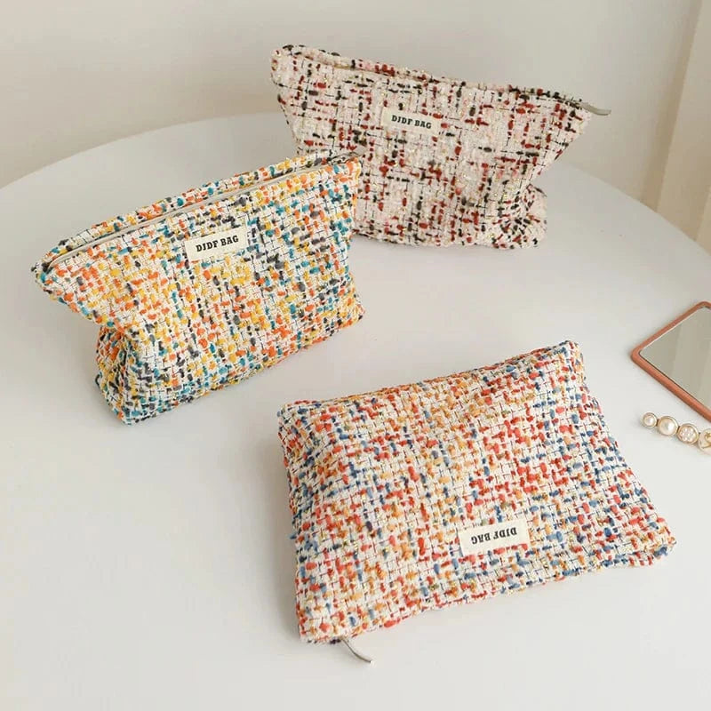 Pavoco Kosmetiktaschen Nora weiche Plüsch Kosmetiktasche für Damen geräumig
