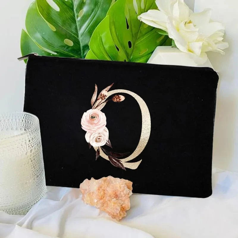 Pavoco Kosmetiktaschen Q Amelie geräumige Kosmetiktasche für Damen robust Anfangsbuchstabe