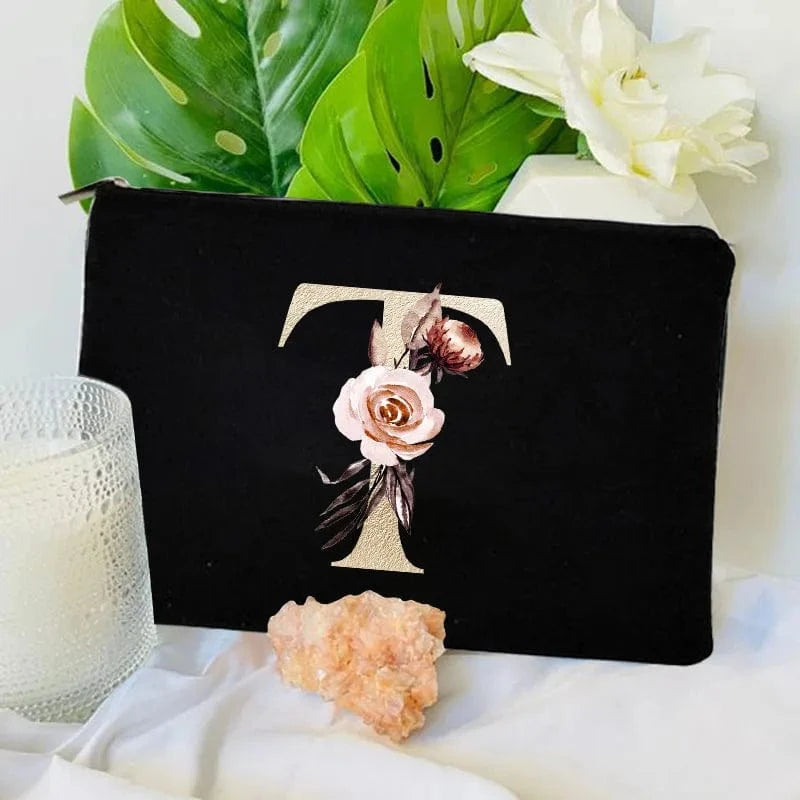 Pavoco Kosmetiktaschen T Amelie geräumige Kosmetiktasche für Damen robust Anfangsbuchstabe