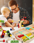 Kreative Werkzeugkiste für Kinder aus Holz sicher für Montessori Lernspielzeug 1