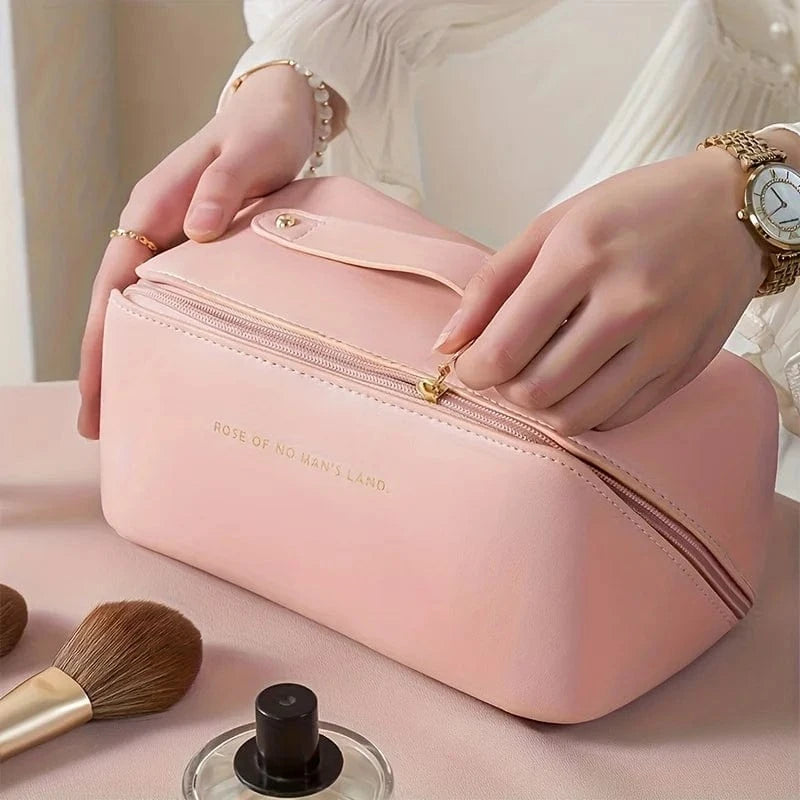 Pavoco Makeup-Organizer Feli geräumiger Kulturbeutel für Damen PU-Leder