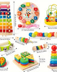 Versatile Montessori Wooden Toy for Kids Educational 10-in-1 Fun 2
