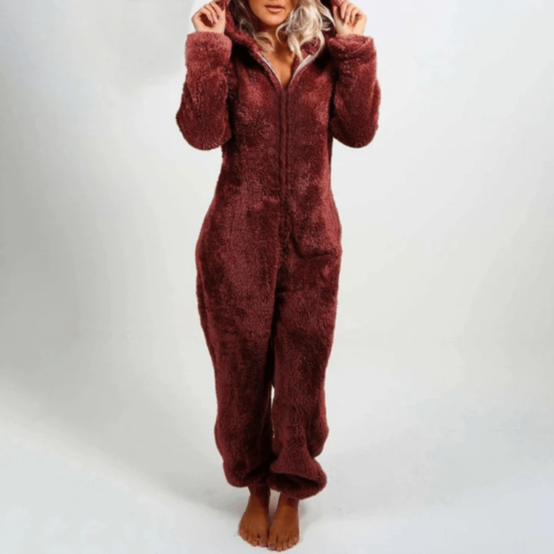 Cozy Plush Overall for Women Soft Comfortable Winter Leisure 3