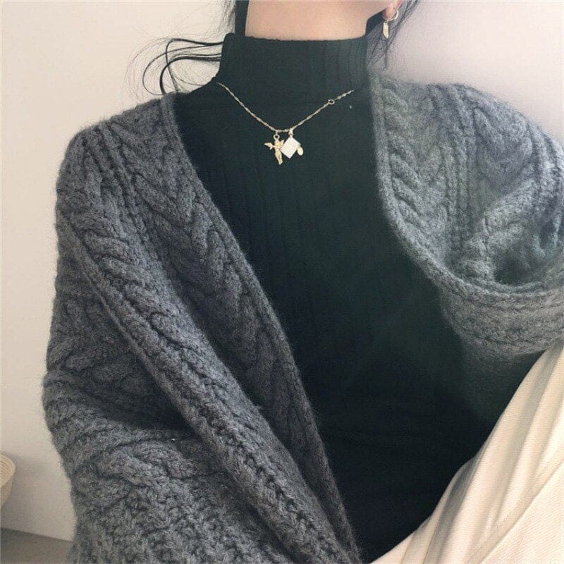 Eleganter Wollcardigan für Damen langarm zeitlos warm Winter 6