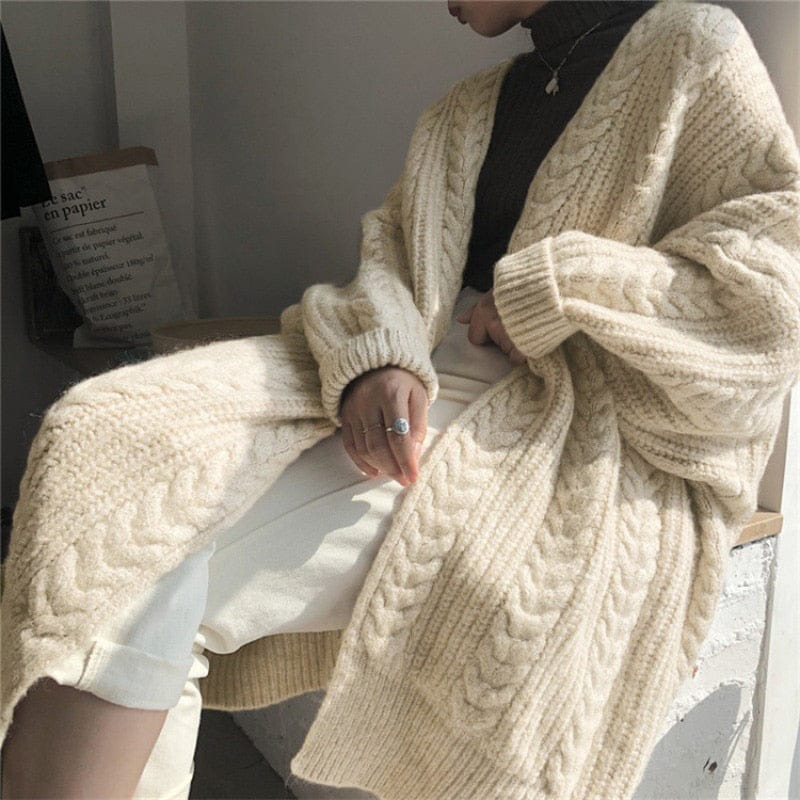 Eleganter Wollcardigan für Damen langarm zeitlos warm Winter 4