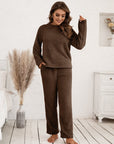 Cozy Fleece Pajama Set for Women Long Sleeve Soft Winter 9