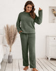 Cozy Fleece Pajama Set for Women Long Sleeve Soft Winter 12