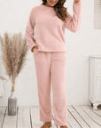 Cozy Fleece Pajama Set for Women Long Sleeve Soft Winter 1