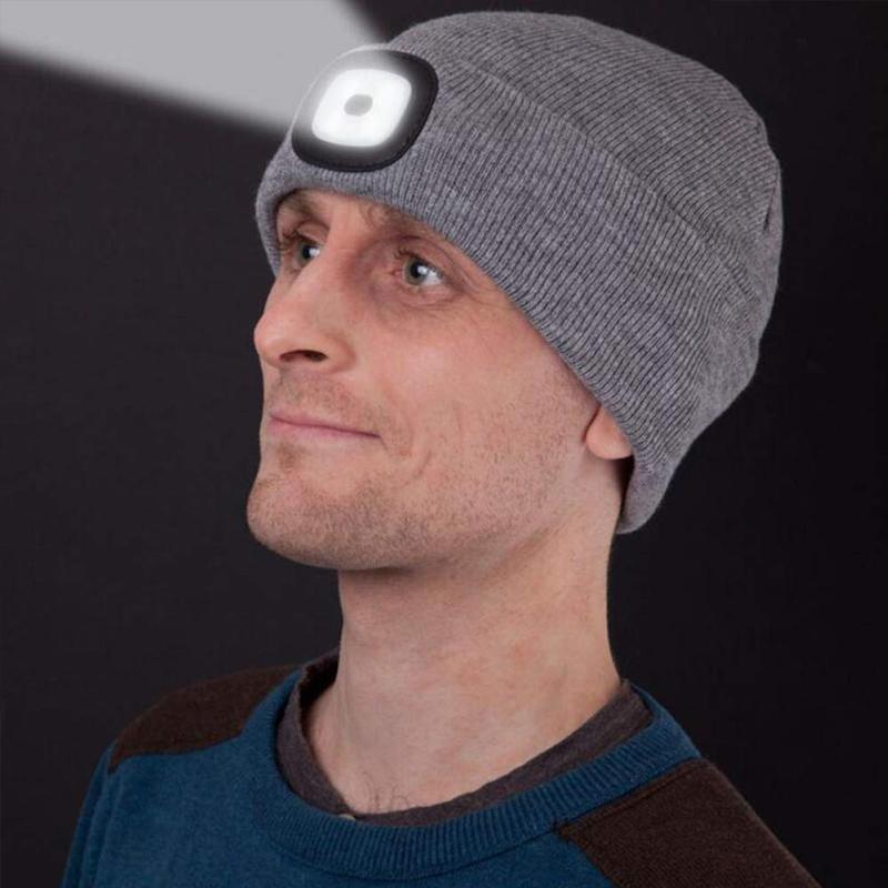 Warm LED Beanie for Unisex Rechargeable Outdoor Winter 7